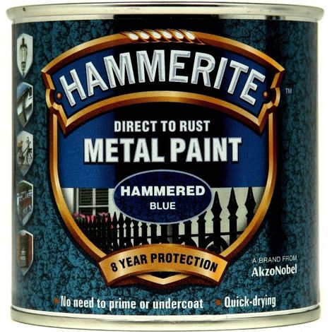 Hammerite 5092936 Direct To Metal Hammered Blue 250ml HMM1502 (1/5)