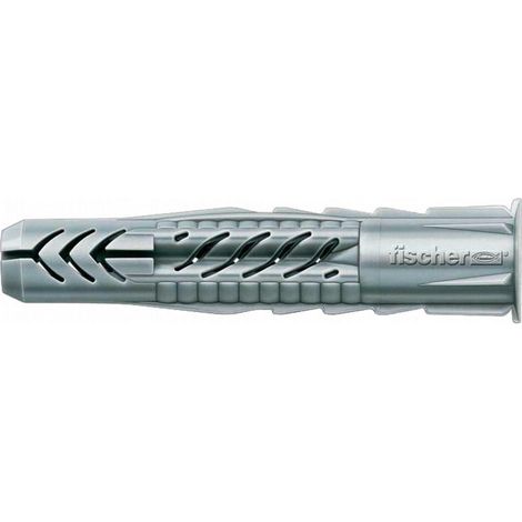 FPLUS fischer taco gris ux- 8 50uds , Taco universal UX
El conector de nailon para todos los materiales de construcción
El taco universal UX de fischer es una fijación de plástico