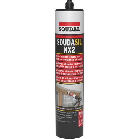Soudal SILICONE NEUTRO PER EDILIZIA ''SOUDASIL NX2'' ml. 300 - Grigio 12.00 pz