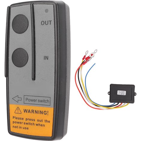 Télécommande universelle sans fil pour treuils électriques, avec récepteur 434 MHz, adaptée aux VTT, noire. (1/5)