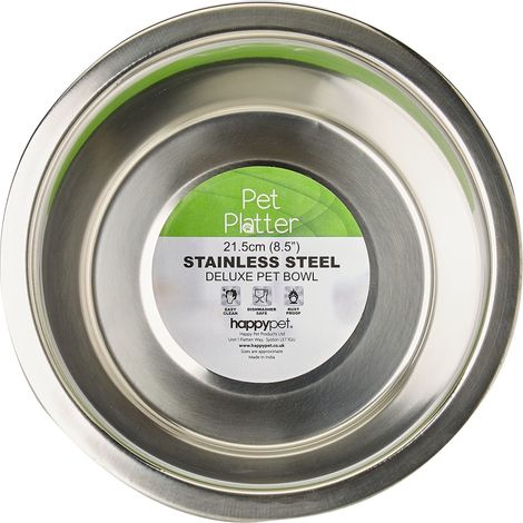 Happy Pet Stainless Steel Pet Bowl 21.5cm  8.5 1400ml 266337 (1/4)
