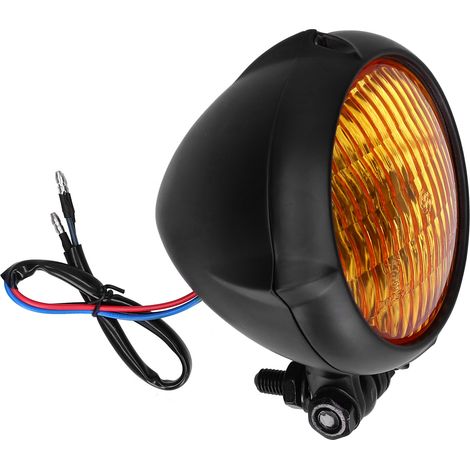 Cache-phare rond jaune rétro pour motos, modification universelle 12V 35W. (1/5)