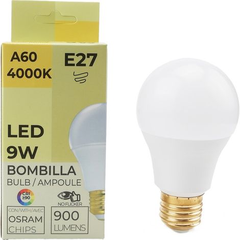Pack 10 ampoules LED OSRAM E27 9W 900lm sans scintillement