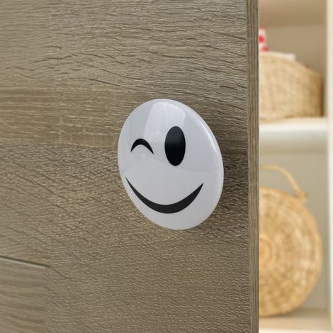 Ouvre&Déco – Bouton de meuble EMOJI, Nylon blanc Ø70 mm (1/5)