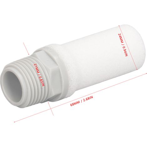 Lot de 10 silencieux pneumatiques G1/2 po 1,32 MPa PP à réduction de bruit élevée pour électrovanne de vérin (1/5)