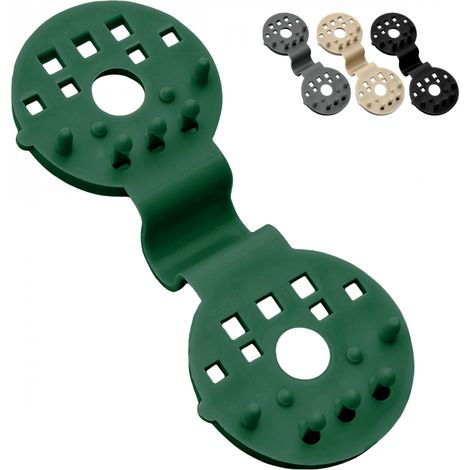Linxor - Lot de 100 clips de fixation pour brise vue, bâche ou toile d'ombrage - Vert