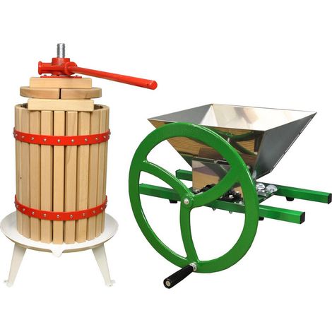 Manual Apple Scratter Pulper Pomace and Traditional Fruit and Apple Press (18 Litre) with Straining Bag (1/5)
