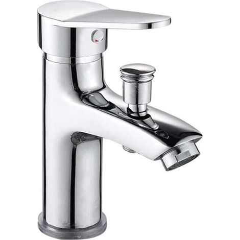 Monotrou, Mitigeur bain/douche Chromé, Mitigeur de Lavabo - Robinet de Salle de Bains Monocommande (1/4)