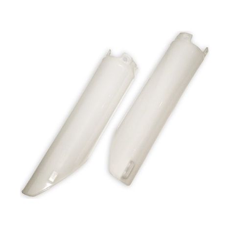 Cubiertas de amortiguador delantero UFO para Honda CR 120/250/500 '98-'07, CRF 250R '04-'13, CRF 250X '02-'15, CRF 450R '02-'08, CRF 450X '05-'16, color blanco - reemplaza HO02647041