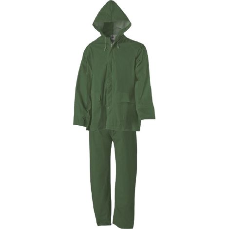 Completo antipioggia unisex impermeabile PVC Active Gear TEMPEST Verde L (1/3)