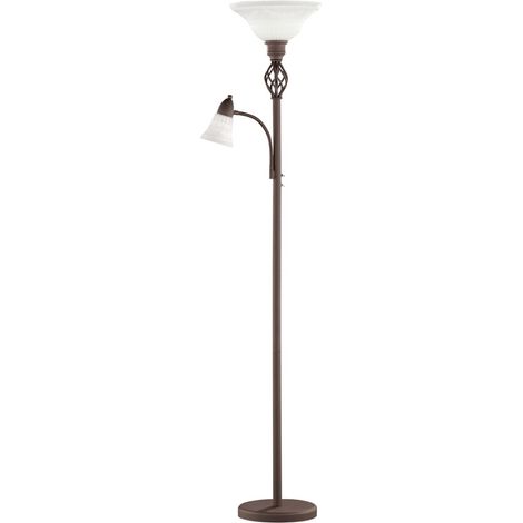 Lampadaire Métal/Verre mat 40 W E27 Rouille (1/5)