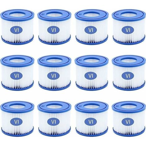 Lot de 8 cartouches filtrantes pour piscine de type VI pour Bestway taille 6-58323 (1/4)