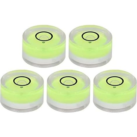 Stück 15 mm Mini-Wasserwaagen, Taschenwasserwaagen, ABS-Kunststoff, runder Durchmesser, rundes Messwerkzeug, Libellenwasserwaage für Waagen