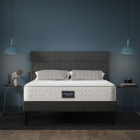 Matratze 90 x 200 x 25cm, Federkernmatratze, Verformt sich nicht, 100% Zertifiziert Oeko-Tex, Füllung aus Mikrofaser, Härtegrad H3
