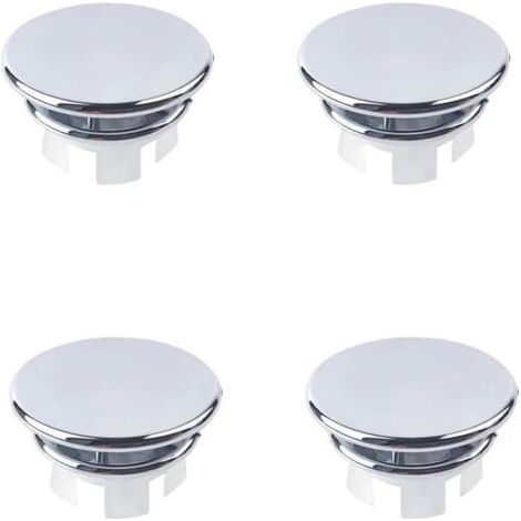 Couvercle de Trop-Plein pour Lavabo, 4 Pcs Anneau de Débordement d’Évier, Bouchon Trop Plein Lavabo, Couvercle de Trop-Plein de Trou d'Évier Rond, pour Lavabo, Salle de Bain, Cuisine (1/5)