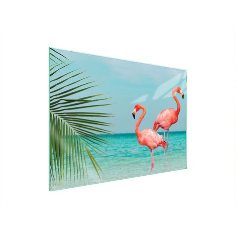 PLAQUE DE PROTECTION EN VERRE POUR POÊLE 70x52 FLAMINGO (1/5)
