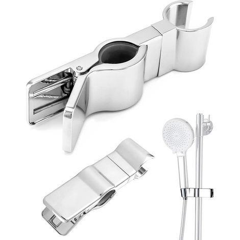 Support Pommeau Douche, Support Pommeau de Douche Réglable 20-29 mm Support de Douche sans perçage Antidérapant, Support Douche à Main Rotatif à 35° de Remplacement pour Accessoires de Salle de Bain (1/5)