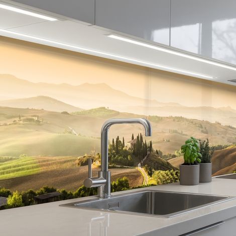 SCHIENALI CUCINA Paesaggio - Toscana - Luce del mattino 250x60 cm (1/5)