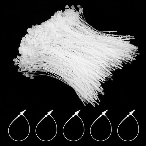 1000PCS Attache Etiquette Vetement, Attaches Étiquette Transparent, Attache Plastique Etiquettes Vetement avec Fermoir Verrou, pour Étiquettes de Prix Vêtements, Chaussures, Accessoires