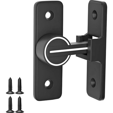 1 Pièces Verrous de Porte Coulissante, Serrure de Porte de Grange, 90 Degrés Loquet de Sécurité Avec Vis, Verrou Serrure de Porte pour Jardin