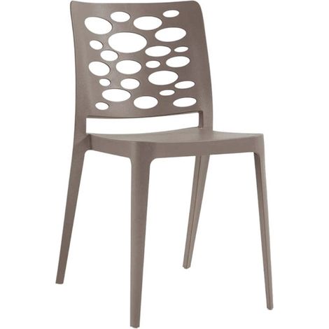 Chaise GROOVE en polypropylène style contemporain pour extérieur