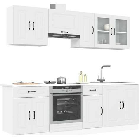 8-tlg. Küchenschrank-Set Kalmar Weiß Holzwerkstoff (1/5)