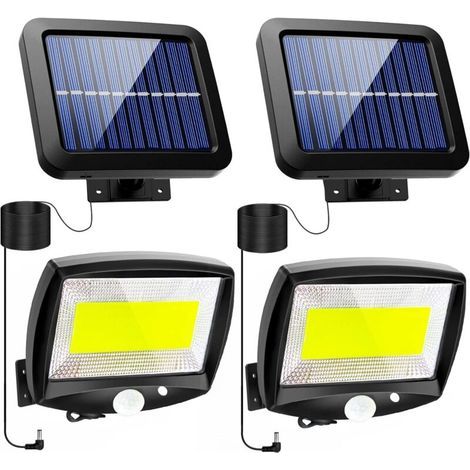 Illuminazione Esterna Solare, Lampada Solare da Esterno con Sensore di Movimento, Luce LED Solare per Giardino con Rilevatore, Faretto Impermeabile Senza Fili IP65 con 3 Modalità per Patio e Garage (1/5)