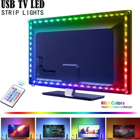 5V DC RGB LED-Streifen, flexibler USB-Lichtstreifen, TV-Hintergrundbeleuchtung, LED-Streifen mit Fernbedienung (1/5)