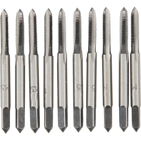 Lot de 10 tarauds métriques manuels M3.5 en acier au carbone pour machines-outils et fournitures industrielles (1/5)
