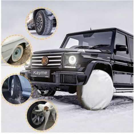 Housse Pneu Protection 72cm, Sac Stockage Roue Hiver/Été, Accessoire Voiture Universel, 1 Pièce Gris (1/3)