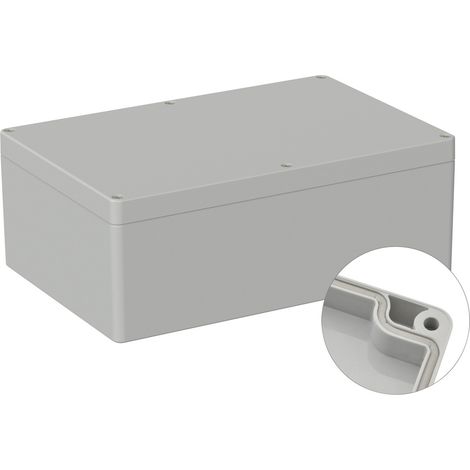 TRU COMPONENTS TC-9065544 Outdoor-Gehäuse 240.3 x 160.3 x 90 Polycarbonat Lichtgrau (RAL 7035) 1 (1/2)