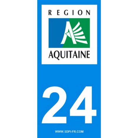 ADHESIFS REGION DEPARTEMENT 24 NOUVELLE AQUITAINE X2