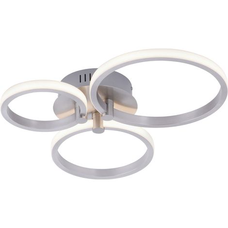 LED Decken Leuchte Wohn Zimmer Strahler Beleuchtung Edelstahl Optik Lampe Paul Neuhaus 12110-55 (1/5)