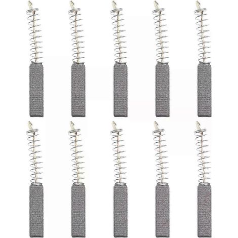 10 Stück Kohlebürsten, passend für Elektromotoren, Ersatzteil 20 mm x 5 mm x 5 mm, Motorkohlebürsten, Elektrowerkzeugzubehör - JXLGV (1/5)