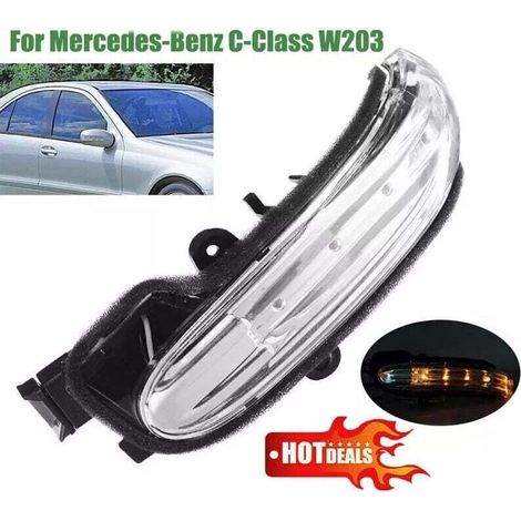 Wasserdichter LED-Blinker für den Außenspiegel, passend für Mercedes-Benz C-Klasse W203 4-Türer (2004–2007), rechte Seite, Teilenummer A2038201621 (1/4)
