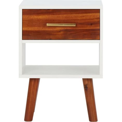 Maison Exclusive - Nachttisch Akazienholz Massiv 40x30x57 cm