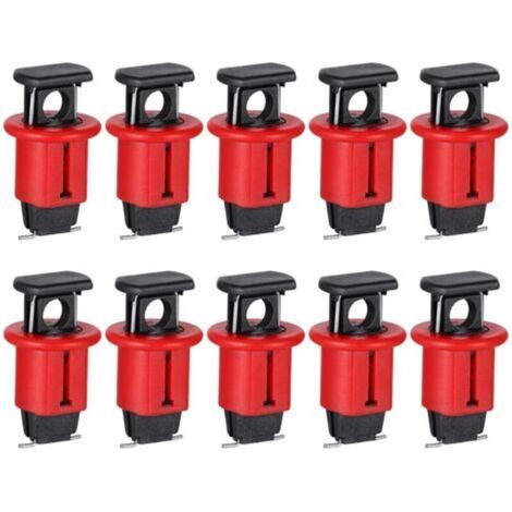 Disjoncteurs miniatures de sécurité rouges – Lot de 10 pour verrouillage et isolation électrique, compatible tous modèles standards