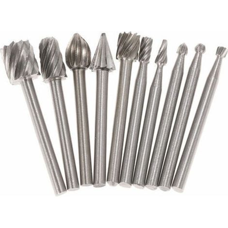 Accessoires De Meulage Electriques, Fraise Rotative Bits De Routeur Hss, 10Pcs, 3Mm (1/5)