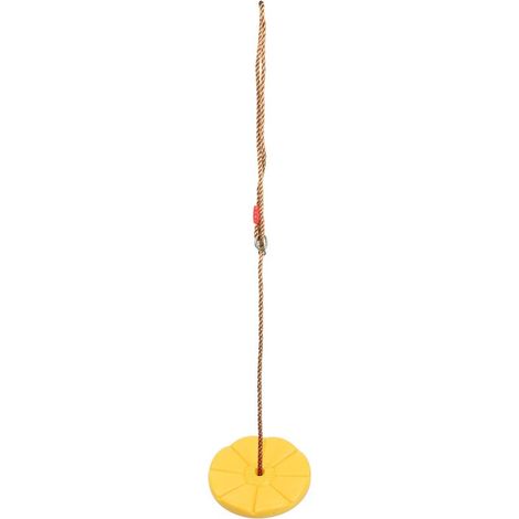 Balançoire corde d’escalade disque jaune – Équipement jeu enfant intérieur/extérieur (1/5)