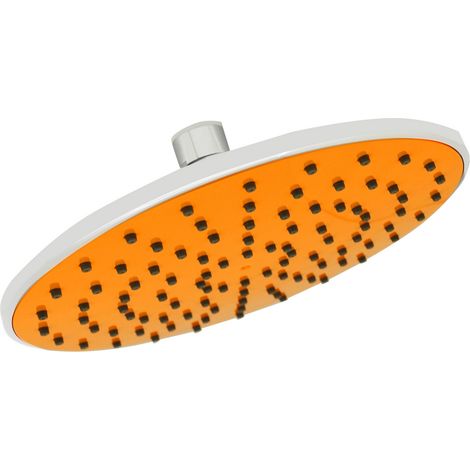 Dianhydro soffione con funzione water saving arancione per doccia 20 cm monogetto con sistema anticalcare accessori bagno doccia Arancione (1/5)