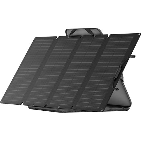 Ecoflow – Panneau solaire pliable monocrystallin 160W – 12V – Dimensions 1570x680x24mm – Idéal pour randonnées et expéditions