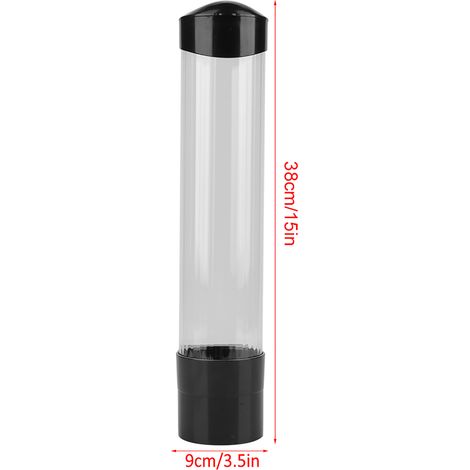 Distributeur de 60 à 80 gobelets en papier/plastique avec un seul bouton (noir) (1/5)