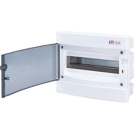 BOÎTE À FUSIBLES ENCASTRÉE IP40 - BOÎTIER TRANSPARENT POUR LA SALLE DE SÉCHAGE - INSTALLATION DANS LA MAISON (1 RANGÉE À 12 MODU