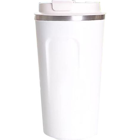 Isolierbecher (510 ml) aus Edelstahl 304 für Kaffee und Heiß-/Kaltgetränke, Weiß (1/5)