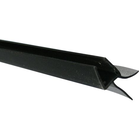 Guarnizione gocciolatoio sottovetro nera doppia aletta 220 cm per vetro 6-8 mm (1/5)