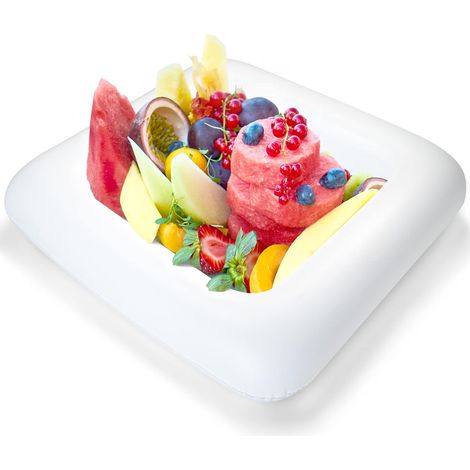 Lot de 1 Barre de service gonflable, Plateau isotherme carré, Pour boissons et salades, Idéal fête piscine et pique-nique (1/5)