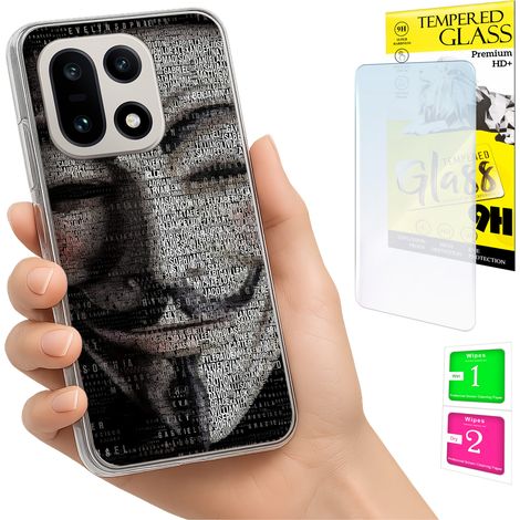 Custodia per OnePlus 15, cover posteriore con vetro 9H. (1/5)