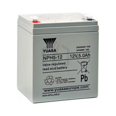 Batterie Plomb étanche NPH5-12 Yuasa 12V 5ah