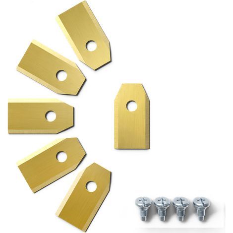 45 x Lames de Couteau en Titane pour Toutes Les Tondeuses Robotiques Husqvarn/Automower/ Yardforce/Gardena(3g-0.75mm) Avec 45 Vis, Lames de Rechange pour Modèles 105,310,315,320,420,430x,r40i (1/5)