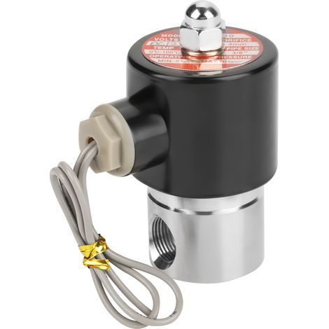 Électrovanne électrique normalement fermée en acier inoxydable 304, DC 12V G3/8" (1/5)